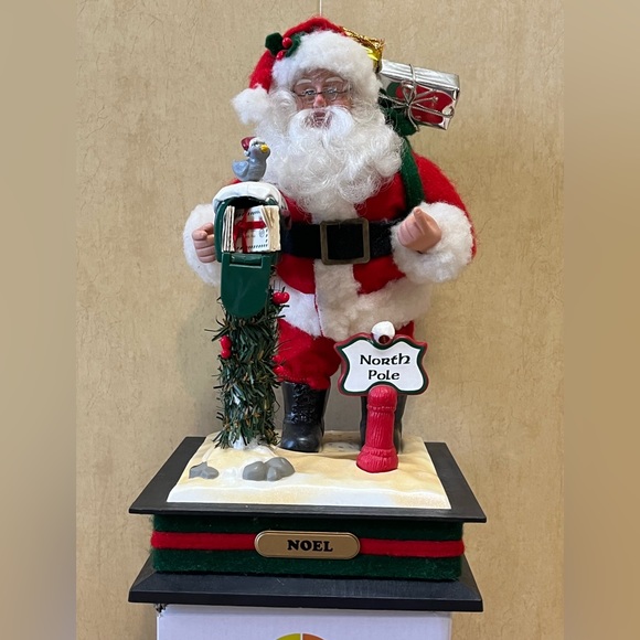 Vintage 1993 Santa Claus Mailbox Noel Animated LED Music Holiday Creations Decor - Picture 1 of 12